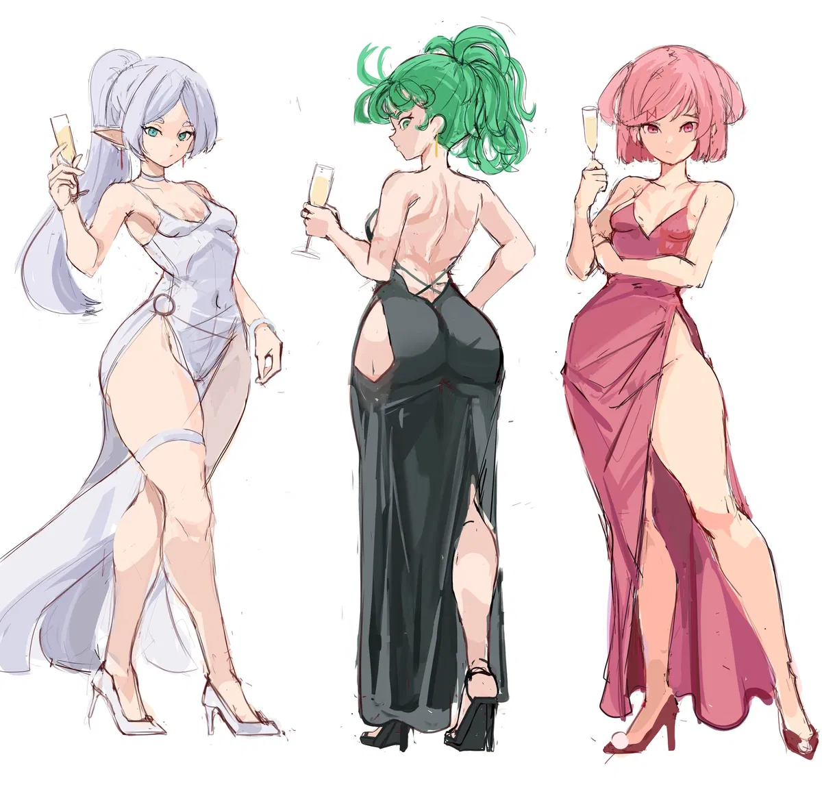 Avatar of Natsuki, Tatsumaki, and Frieren