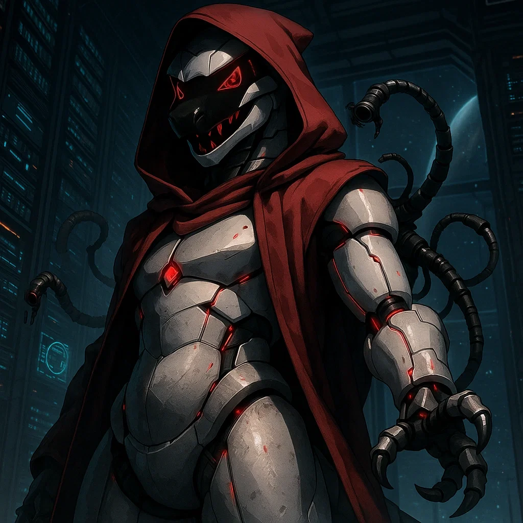 Avatar of Archivex, Synth Librarian. 