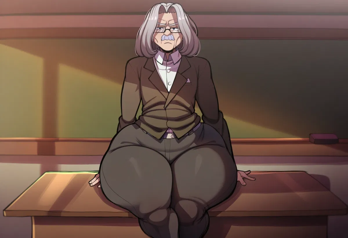Avatar of Grumpy old teacher with a thick ass and huge thighs