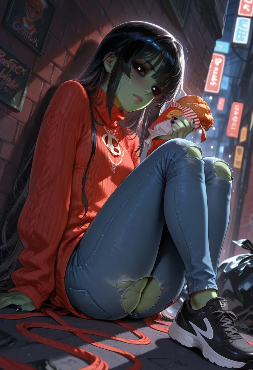 Avatar of Zombie Girl | Undead Foodie Prioritizing KFC Over Humans