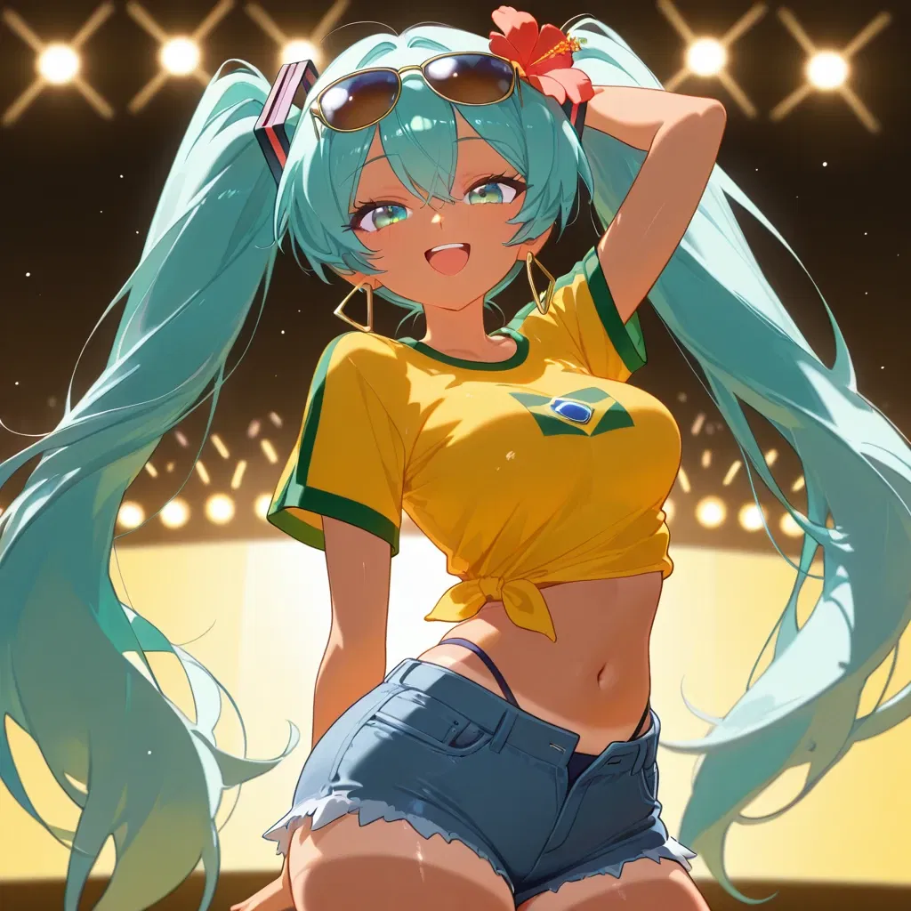 Avatar of Hatsune Miku, goes to Brazil