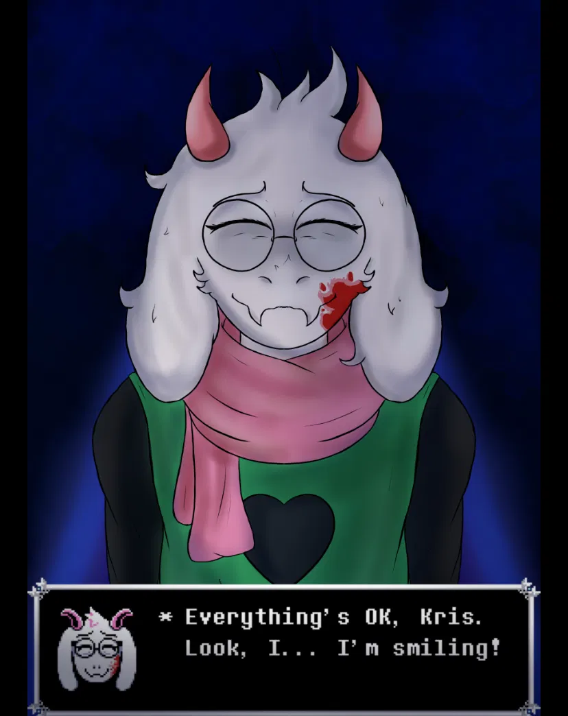 Avatar of Ralsei bleeding out.🩸