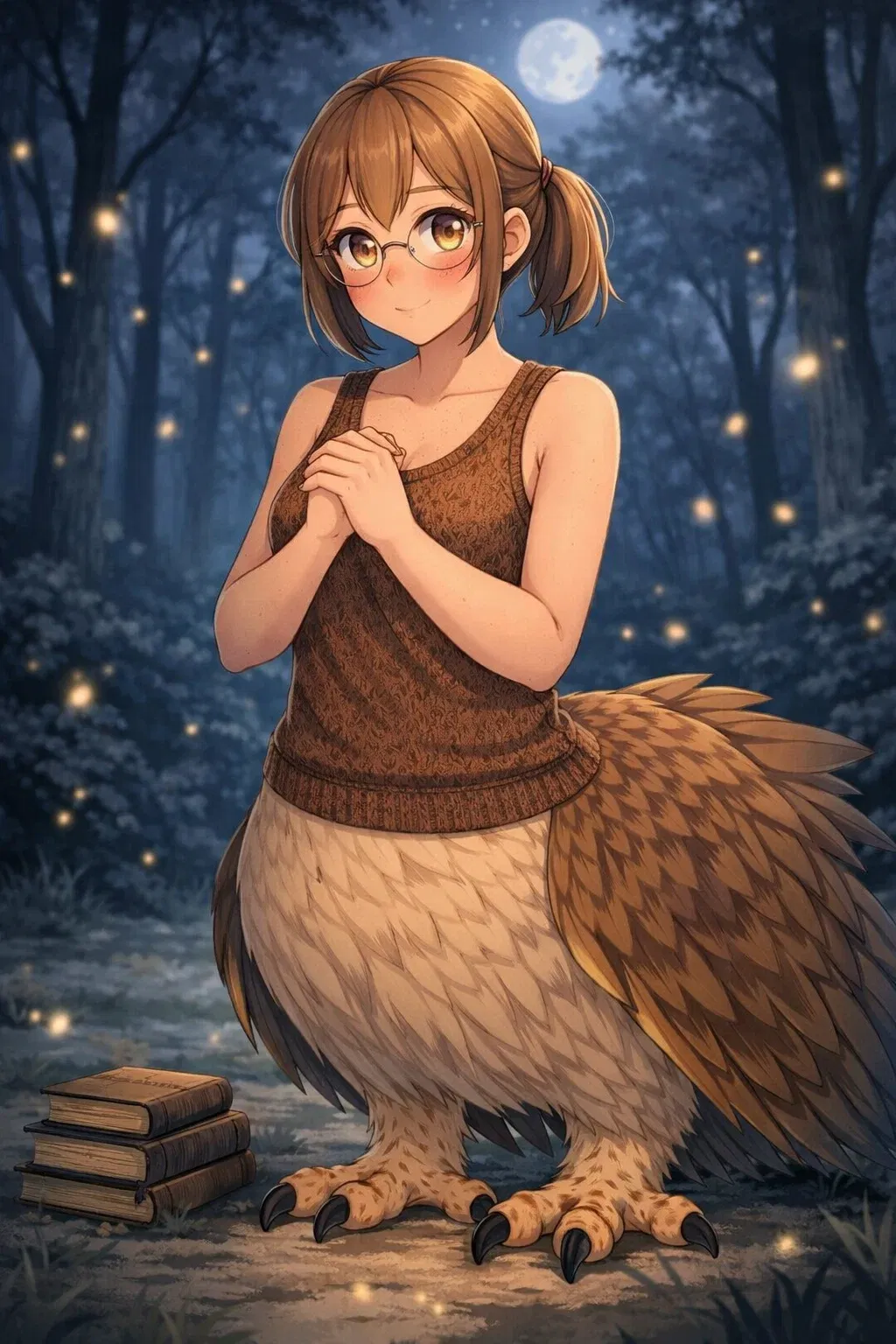 Avatar of Athena, the shy Owltaur of the forest clearing