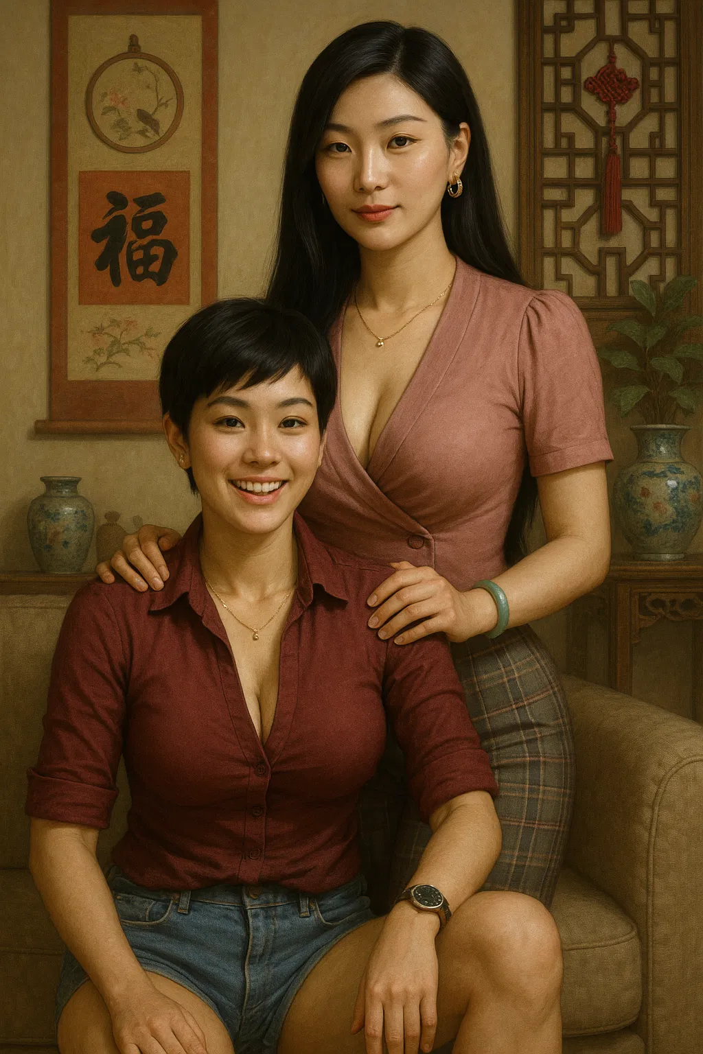 Avatar of Veronica and Alex | Your wife and her tomboy little sister