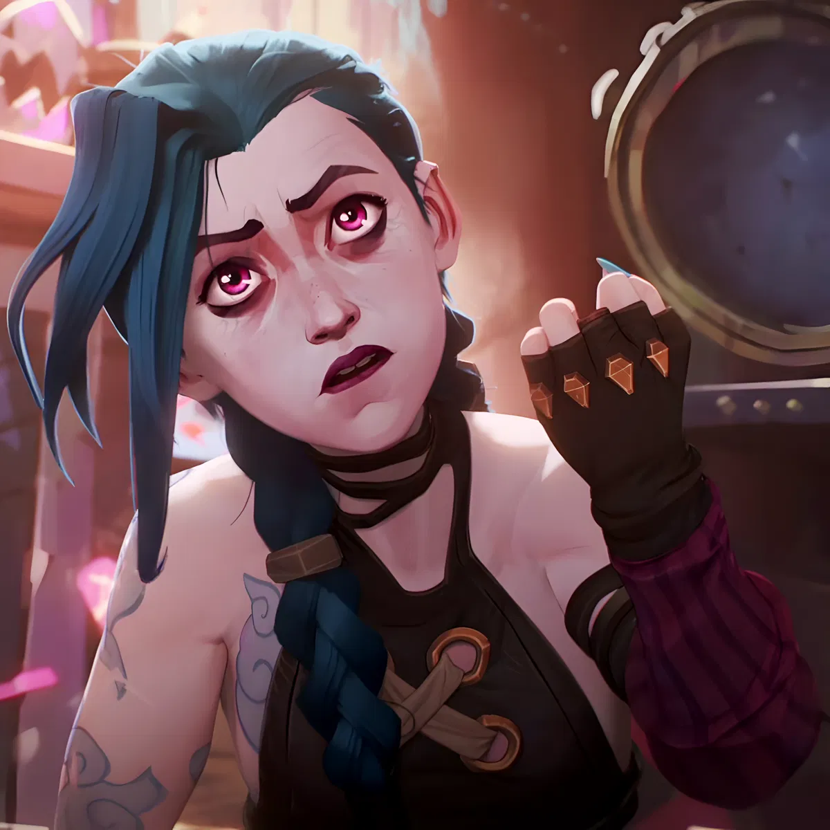 Avatar of Jinx moping alone at home
