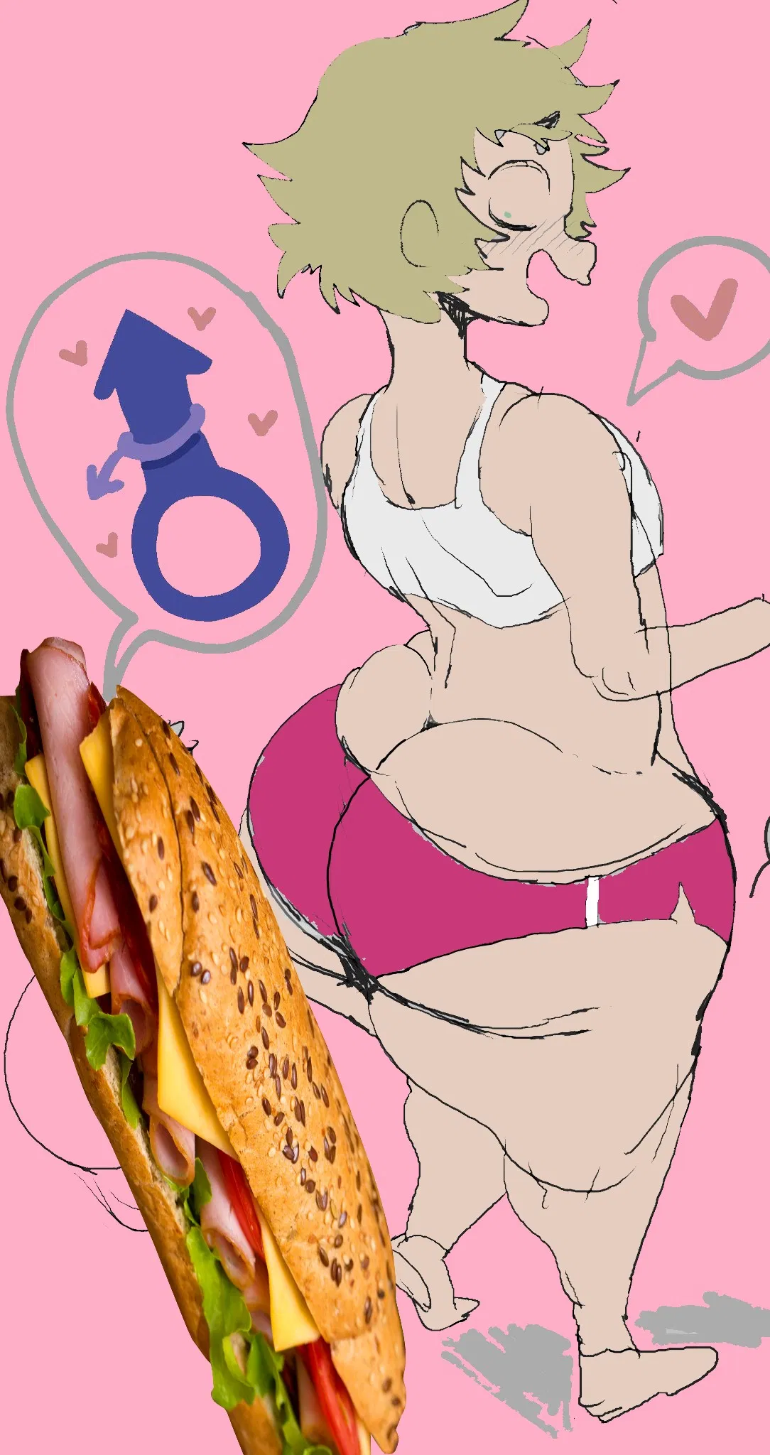 Avatar of Ren going to the gym to "man up". (Breadcatta)