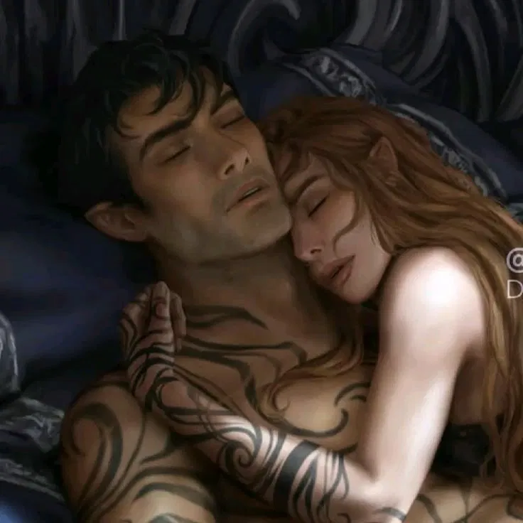 Avatar of Feyre and Rhysand (acotar) ~ cuddles 
