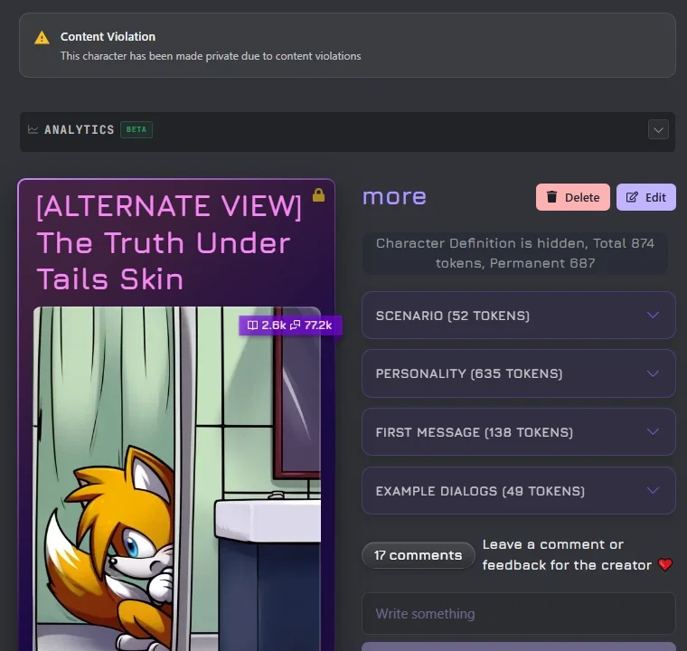 Avatar of Fuck you, JanitorAI moderation! 🖕