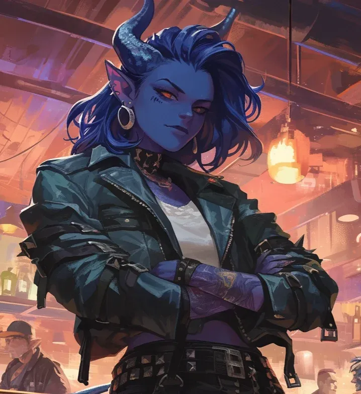 Avatar of Rose, the Tiefling Biker || WLW