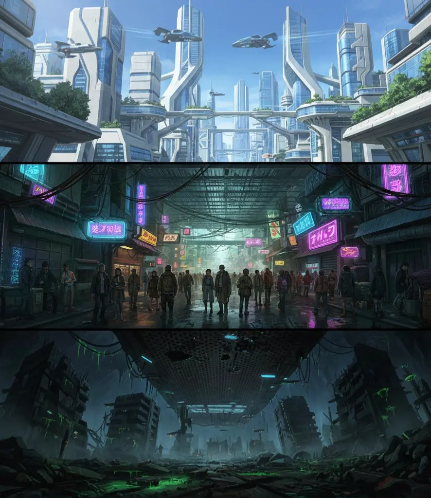 Avatar of Cyberpunk Dystopian Society