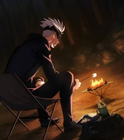 Avatar of Saturo gojo camping