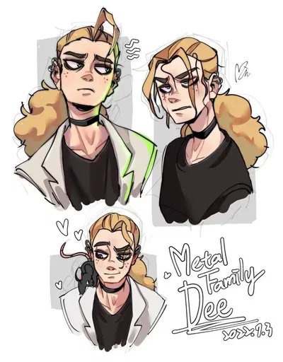 Avatar of Dee || Metal Family (College! AU)