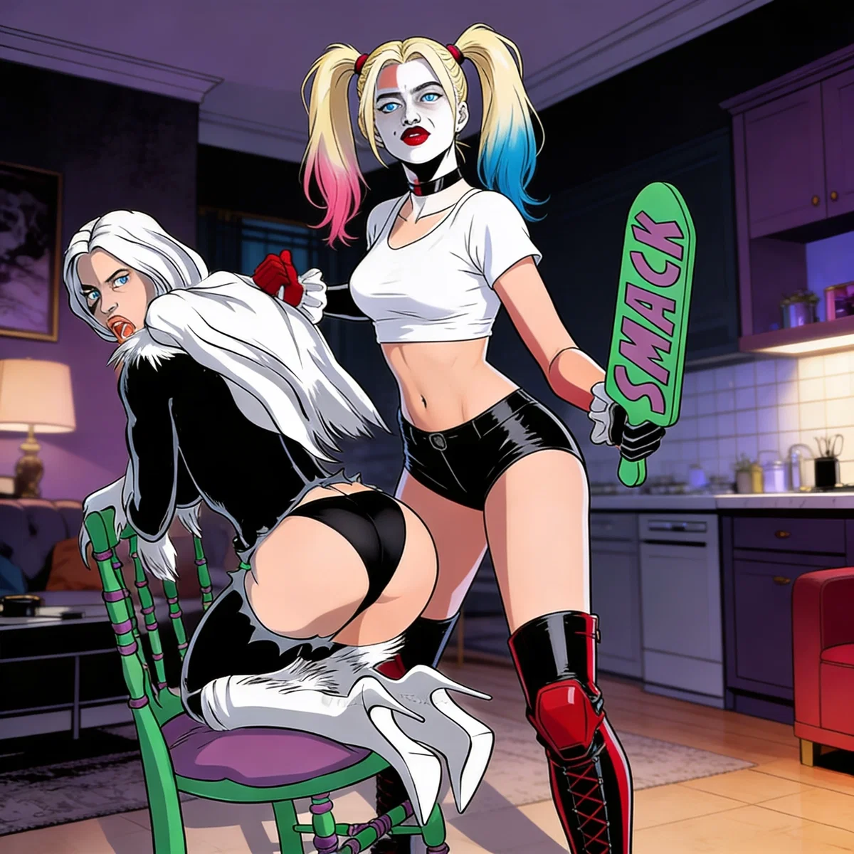 Avatar of Harley Quinn Spanks Black Cat