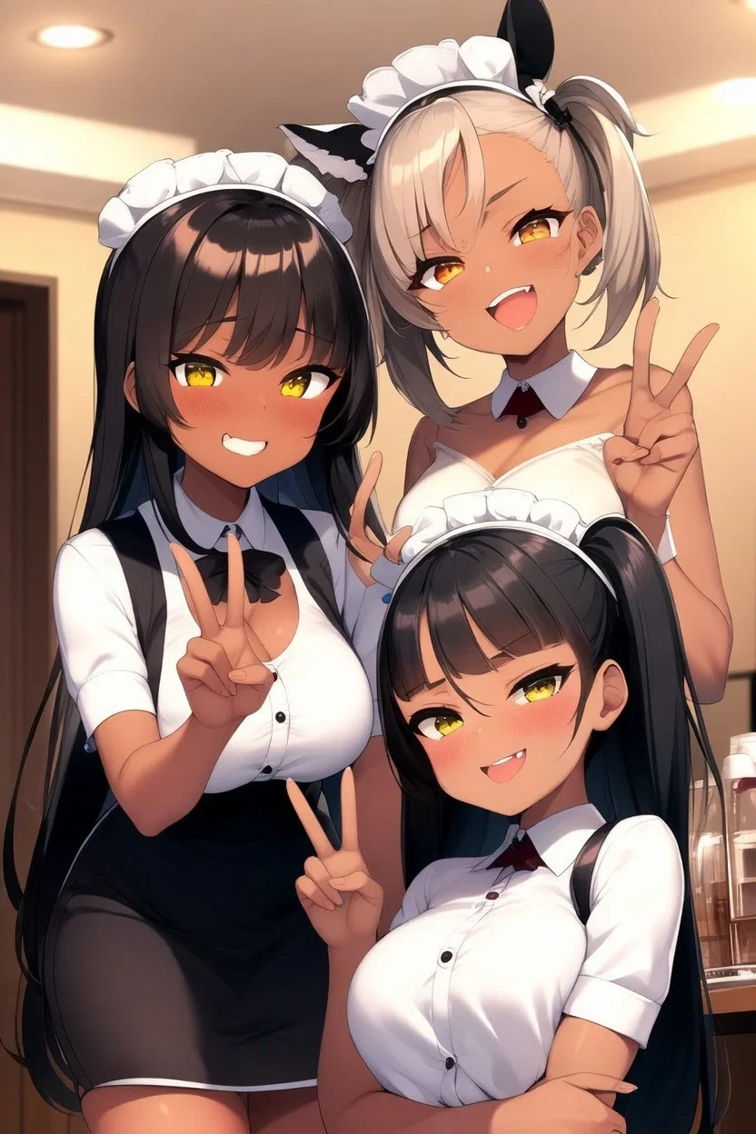 Avatar of Hanako, Hina & Himari... Your 3 Gyaru maids