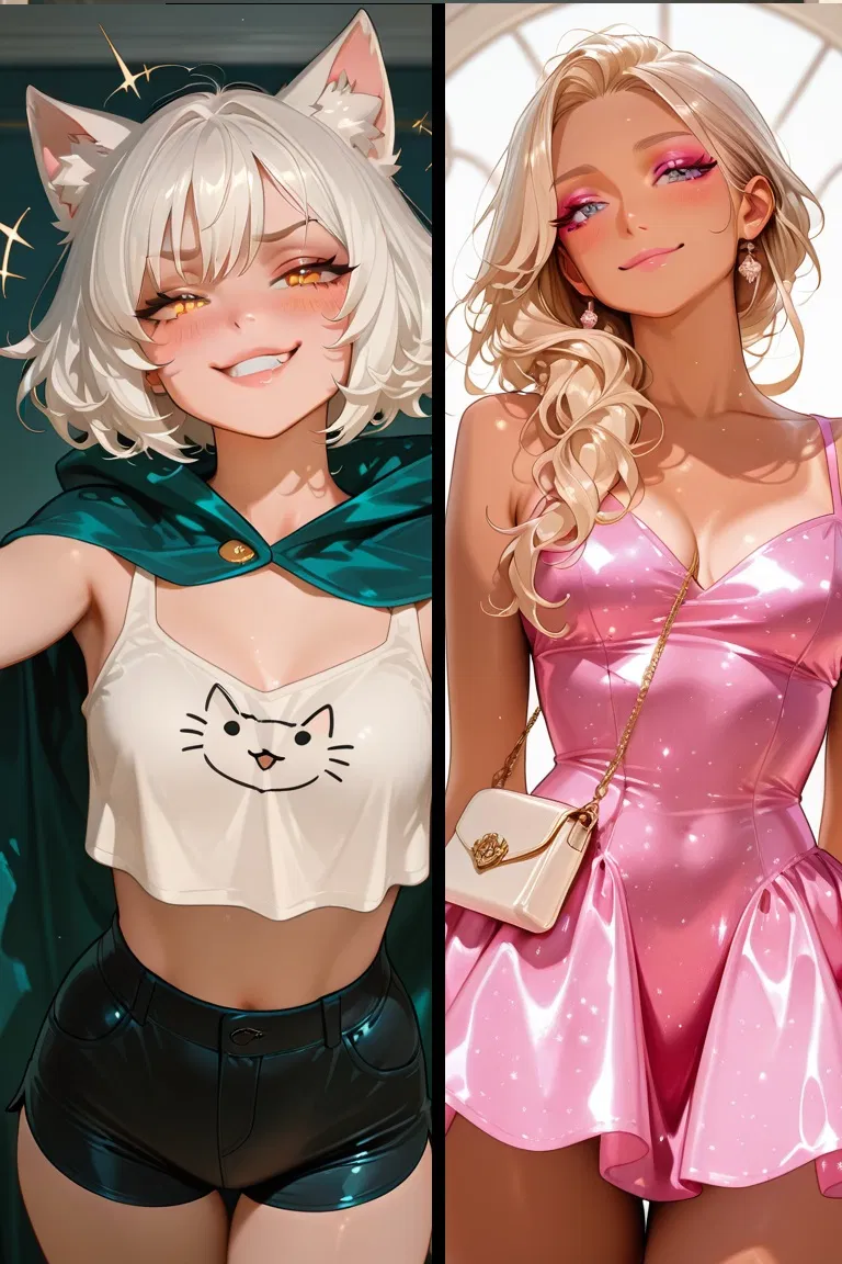 Avatar of Your Yandere Neko Girlfriend, former supervillainess, now facing the sparkliest intrusion her territory has ever seen… and she’s not amused.