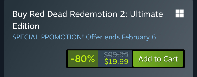 Avatar of RDR2 Discount