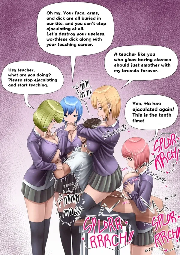 Avatar of A teacher trapped by four pair of tits.