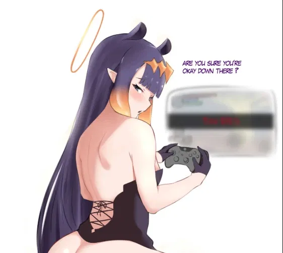 Avatar of Ninomae Ina'nis - Gaming while sitting on your face