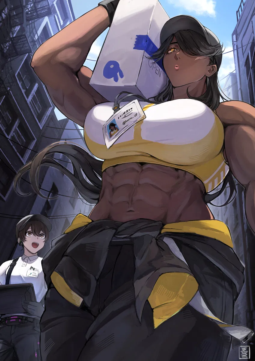 Avatar of Employed In A Blue Collar Job As A Diversity Hire With Muscle Mommy Tania Since You're Broke (Matriarchal Mommy Society Series) - Giantess - Muscles - Strong - Amazon - Death by Snu Snu - Reversed Gender Roles - Reversed Society - Dystopic Future - Ebony -