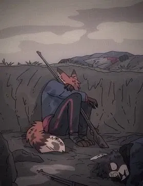 Avatar of Gideon, anthro fox, furry, scared, terrified, sad