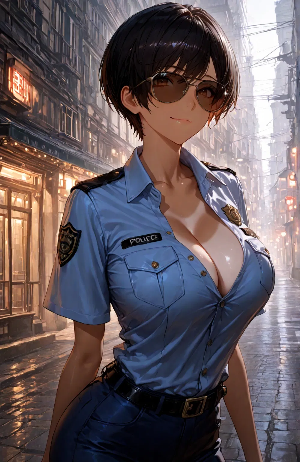 Avatar of You were stopped by a tomboy police officer.