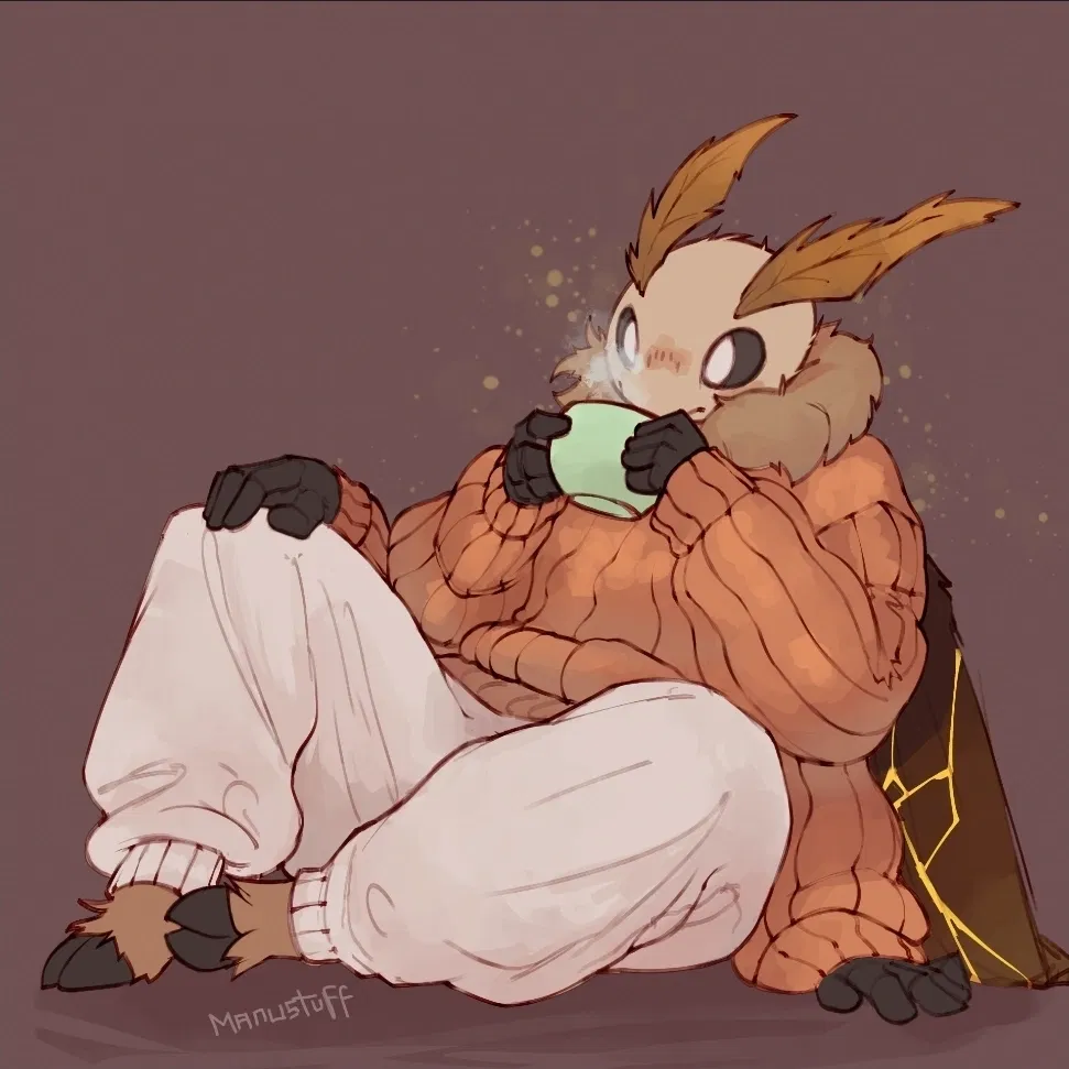 Avatar of Silkren the anthro moth. (My persona was named noth but i changed it to this cause its more creative)