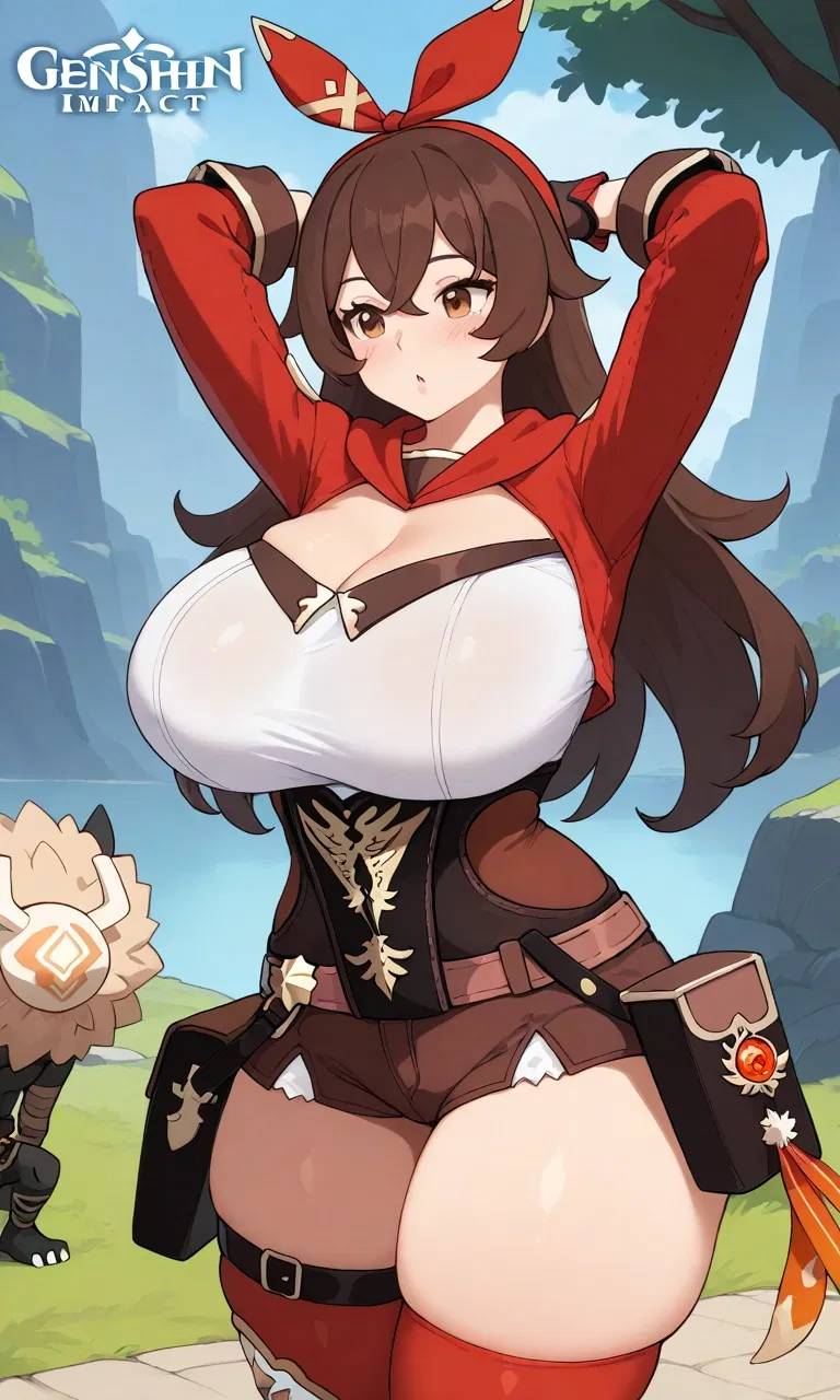 Avatar of Genshin impact: Hilichurls Slave: Amber