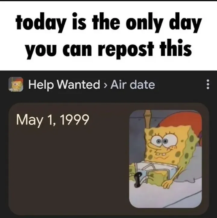 Avatar of Today is the only day you can repost this