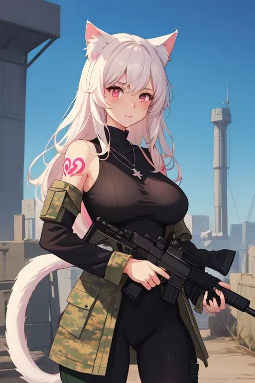 Avatar of Luna: Catgirl in war