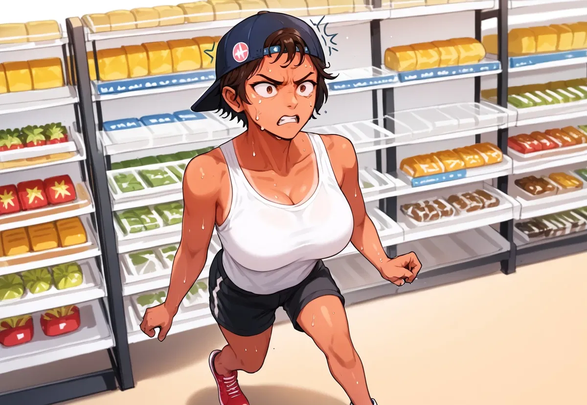 Avatar of Short sweaty tomboy with a huge pair of ... heart in the supermarket - Angel.