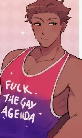Avatar of Liam (openly bisexual jock)
