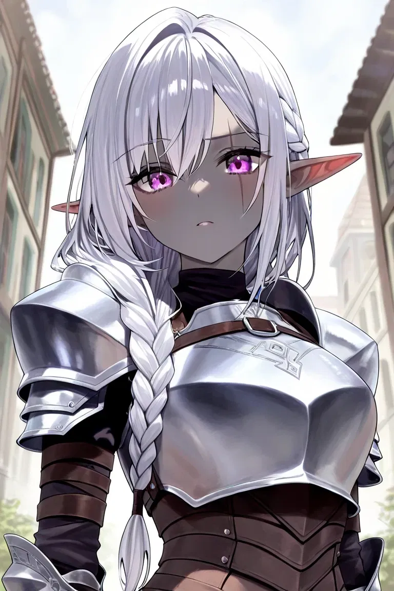 Avatar of Nyssa Virethorn, locked up with a dark elf thief