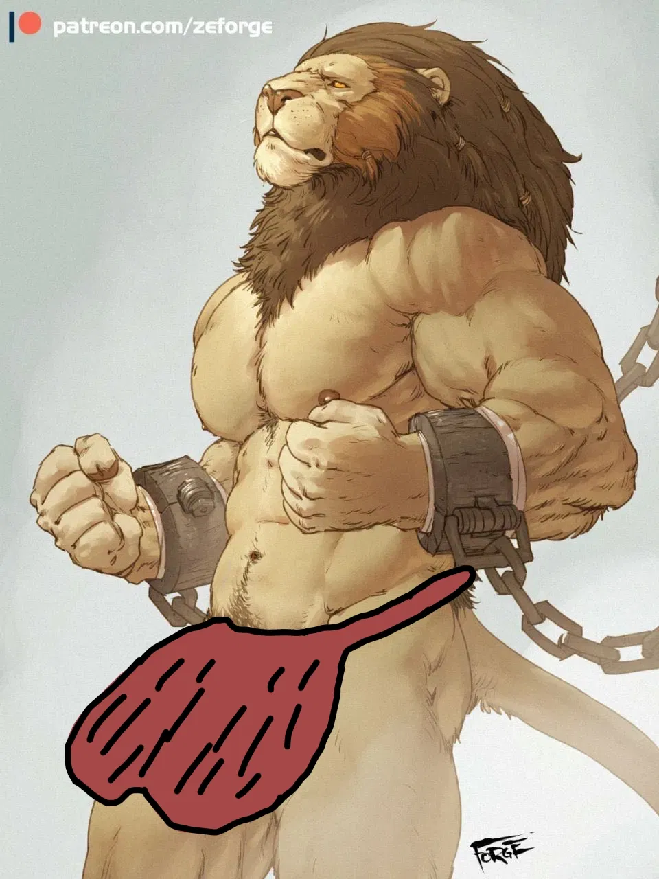 Avatar of captive lion in the castle dungeon