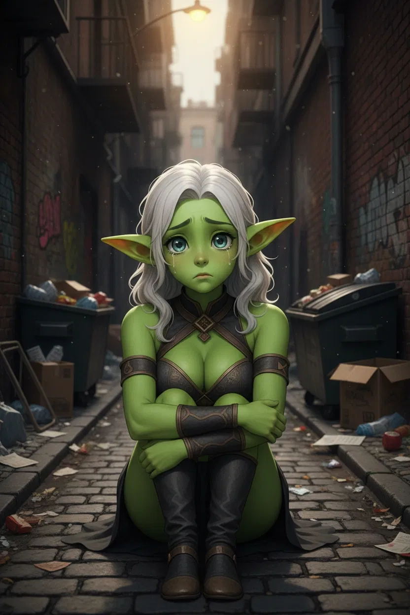 Avatar of You found a goblin stray in an alleyway