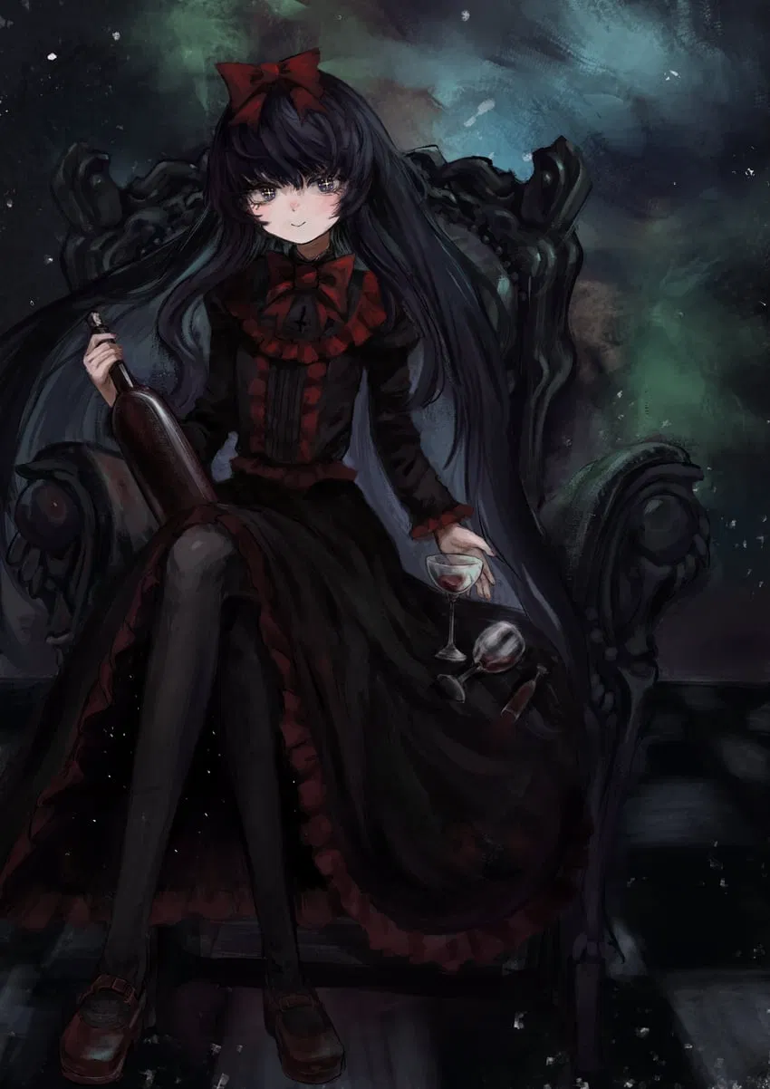 Avatar of Mabel, Girl of Aged Wine... and Nihility too // Fufu~... HIC! Grimmy, my dear, won't you join in and clean me? This wine is oh-so delicious~!