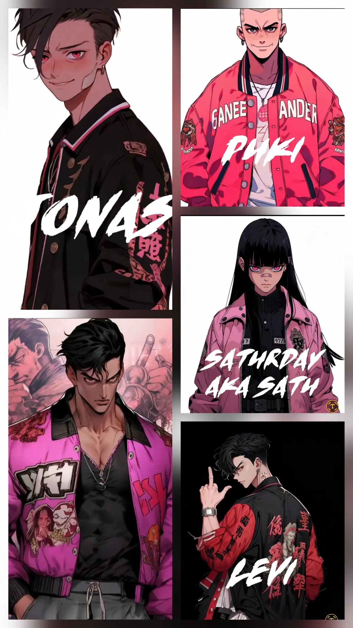 Avatar of Mike, Satu, Levi, Jonas, Puki