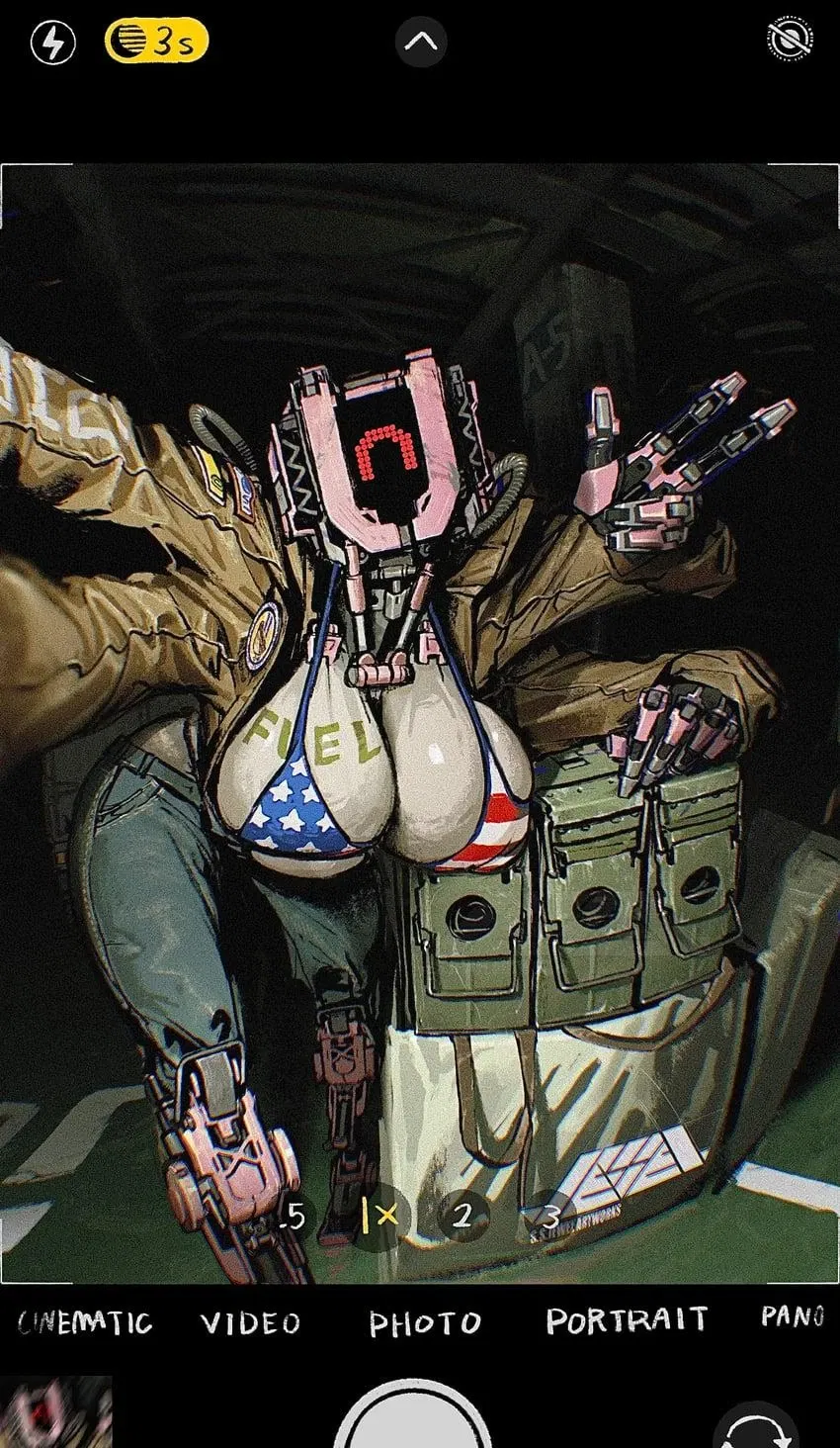 Avatar of Bessie, Your robot military girlfriend.
