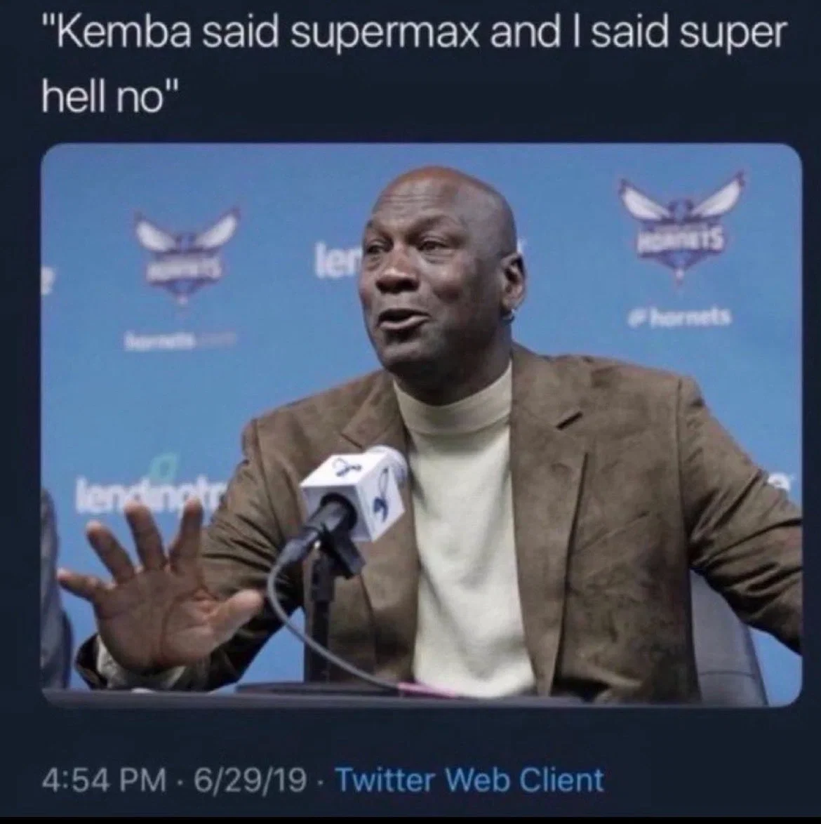 Avatar of Kemba said supermax and I said 'Super hell no.'