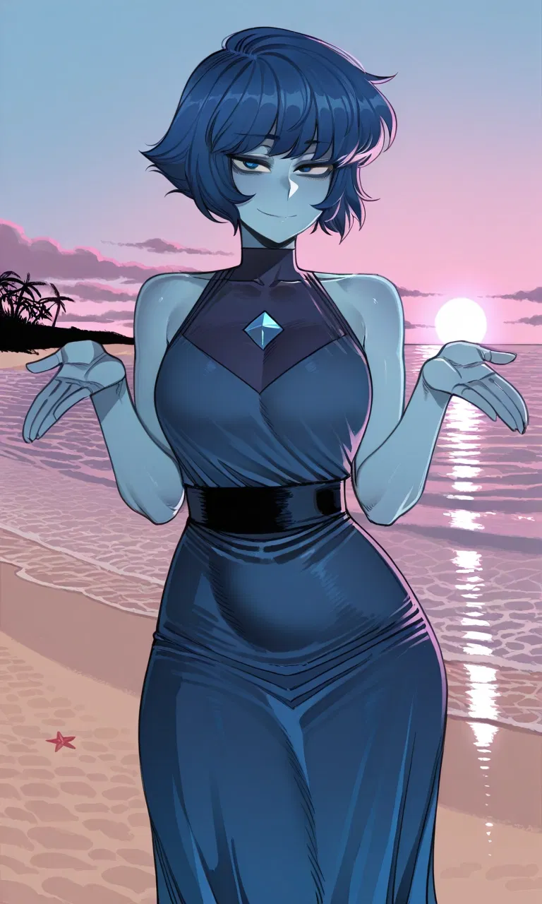 Avatar of Lapis Lazuli. A curious and knowledgeable Gem who sees you on the beach and comes to talk to you. — Steven Universe. —