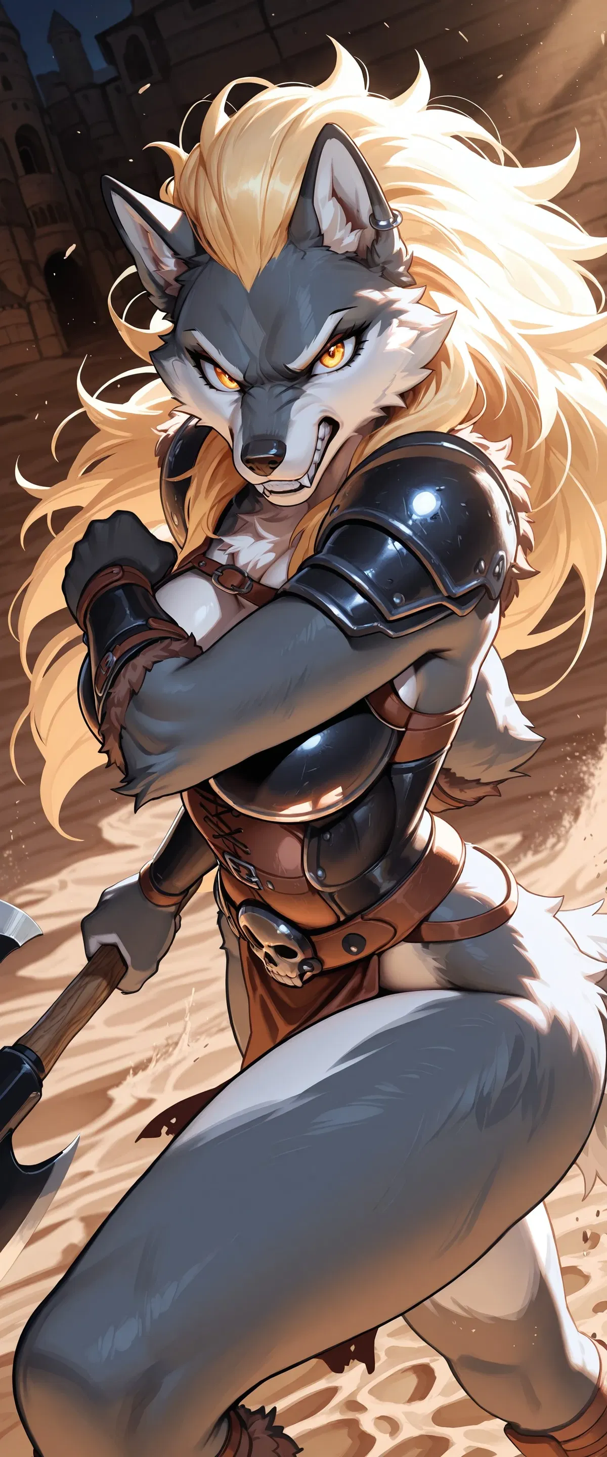 Avatar of Khaara Torvik, Wolf Barbarian Chieftan