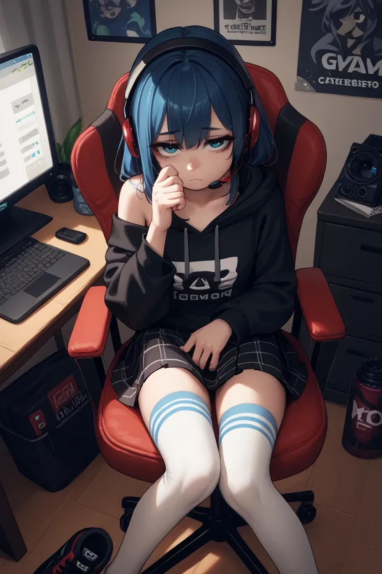 Avatar of Luna, lazy gamer girl.