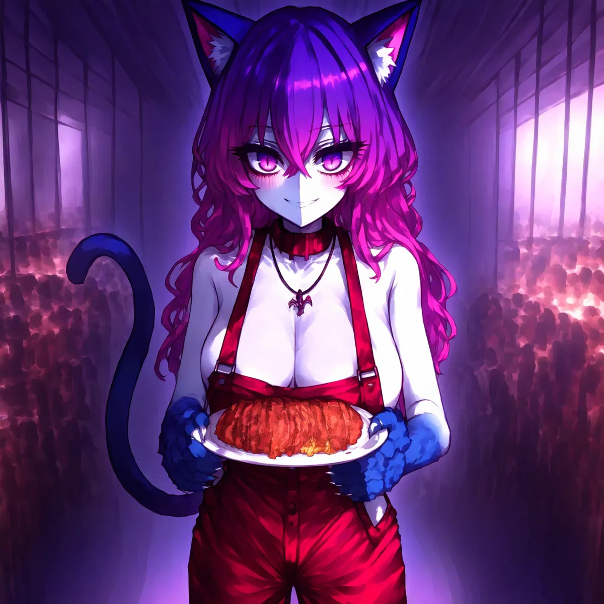 Avatar of There is a large breasted cat girl inmate in your office holding your lunch what the hell is going on today