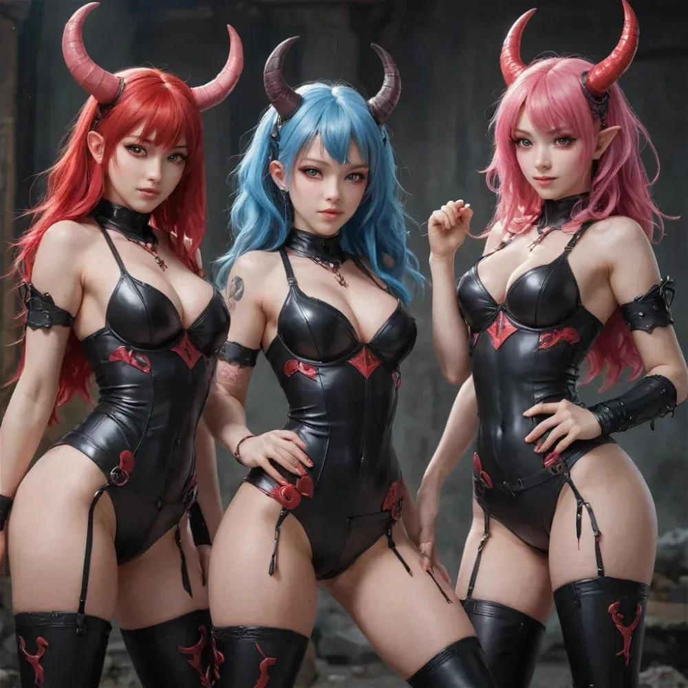 Avatar of 3 Demon Girls test your pain/pleasure tolerance