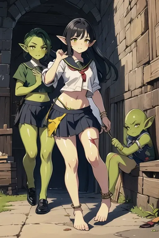 Avatar of Goblin girl enslaves a elf girl for you to fuck
