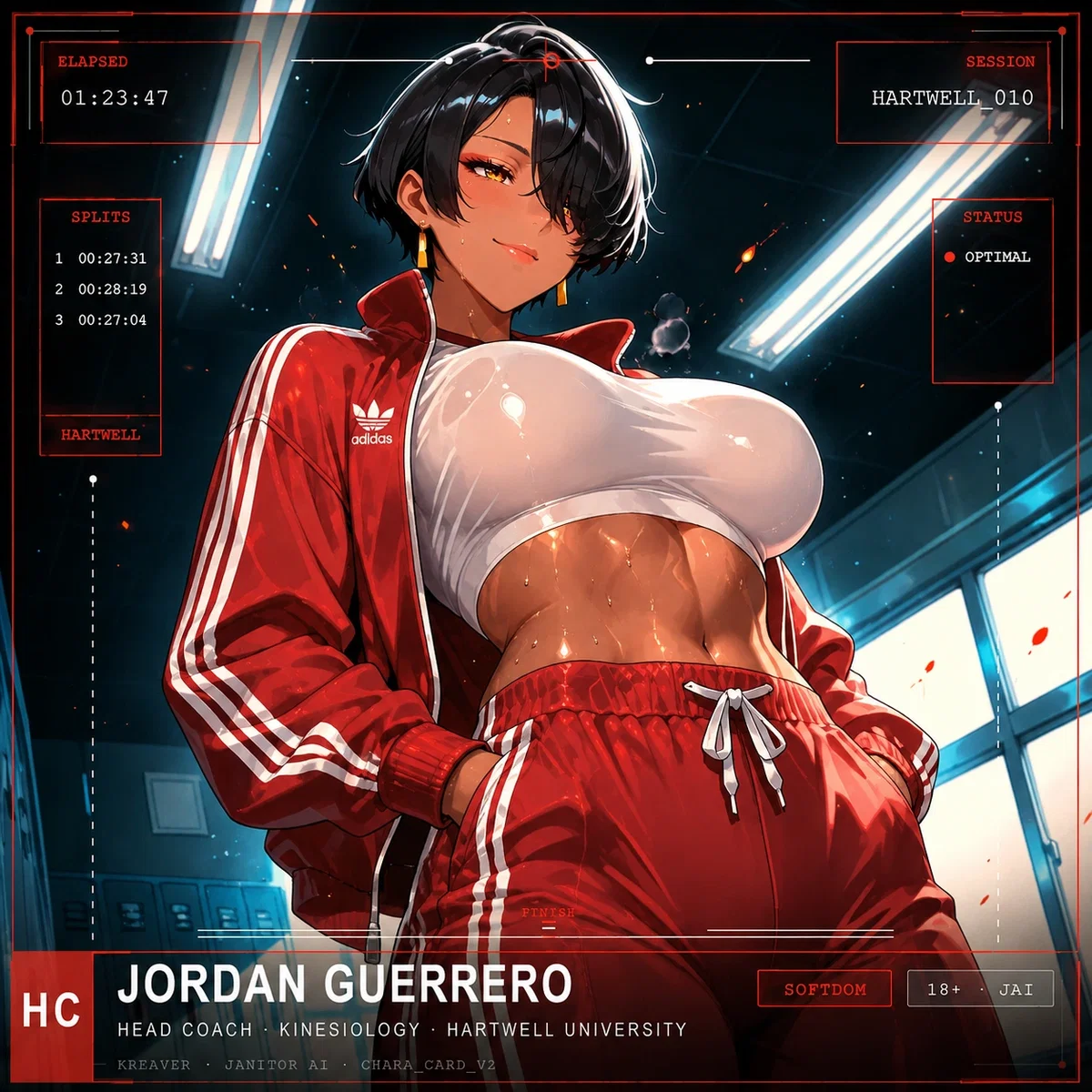 Avatar of You didn't get picked in class - Now your tomboy PE teacher Jordan is your partner...