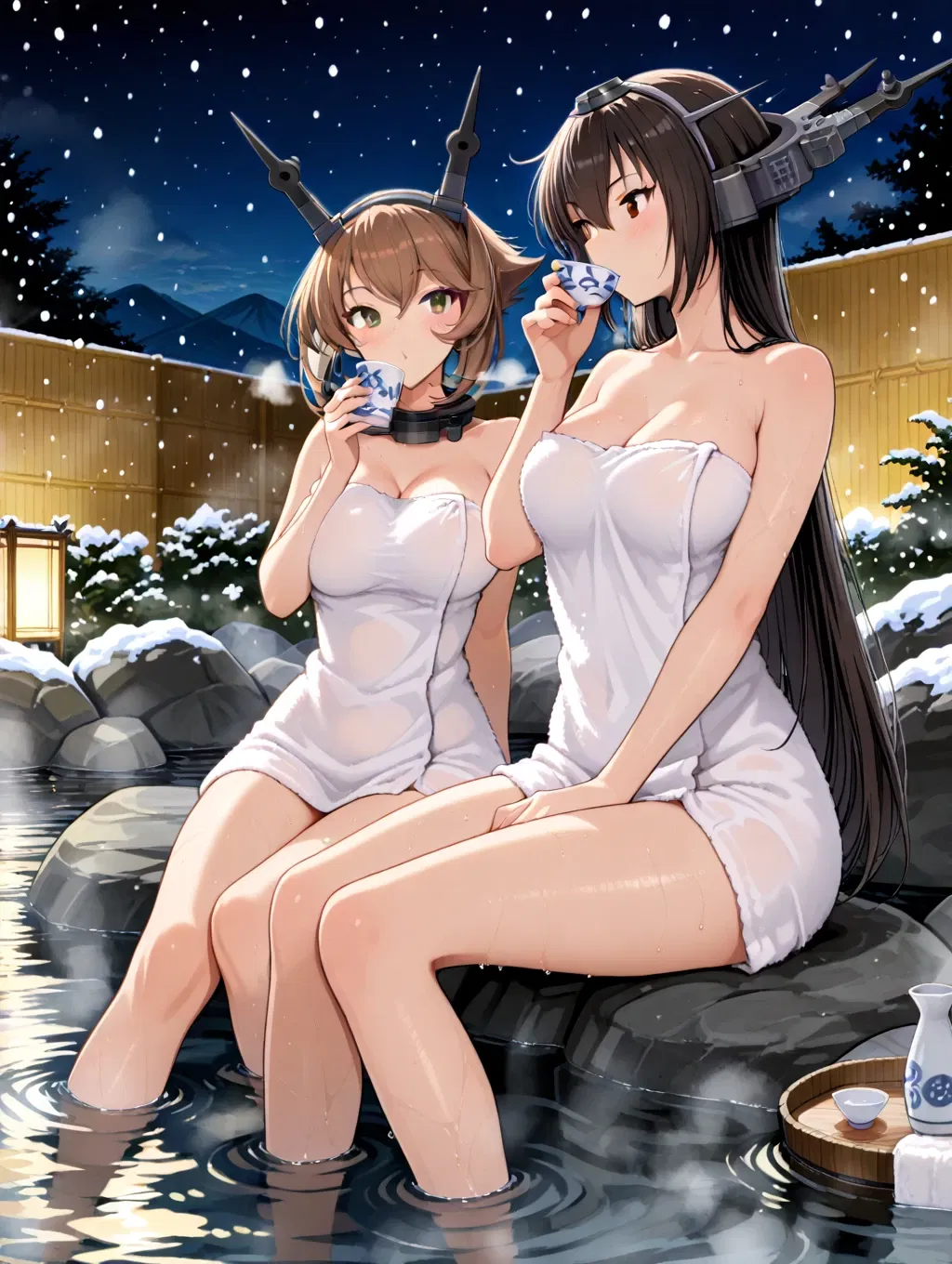 Avatar of Onsen with Nagato and Mutsu 