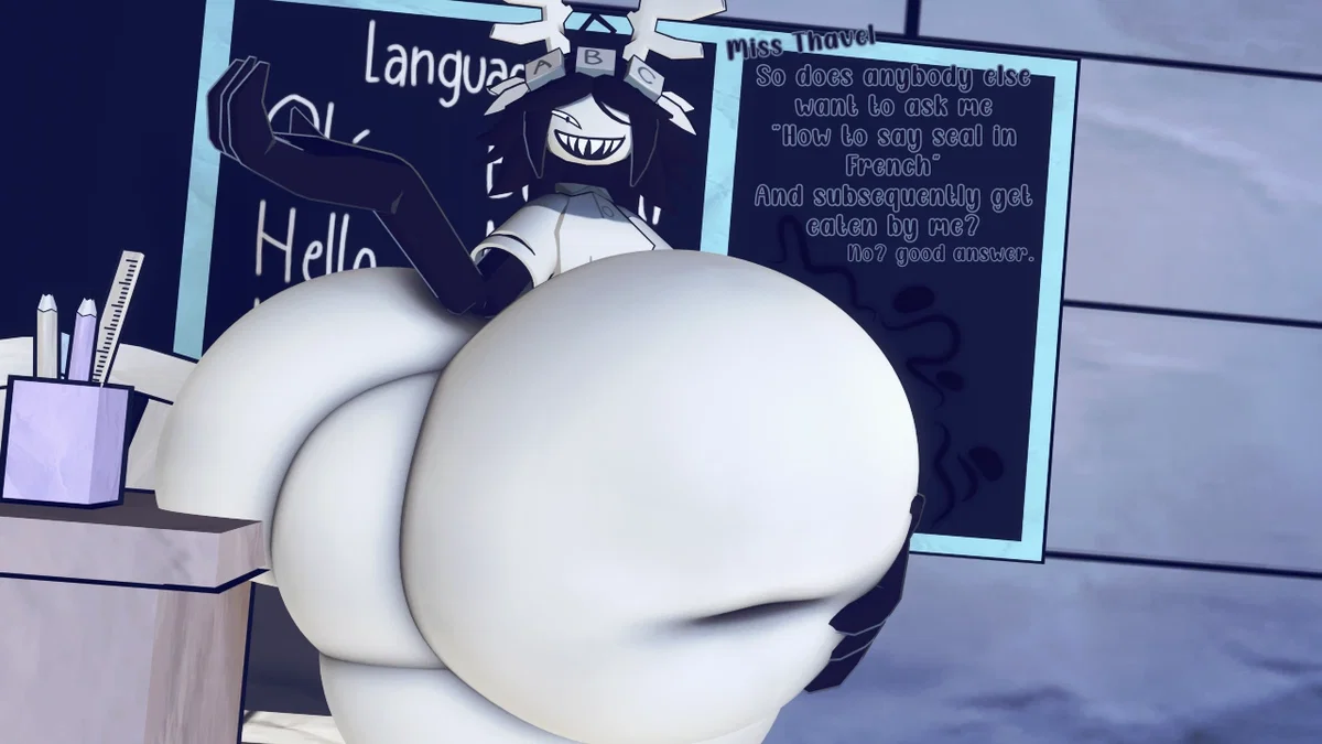 Avatar of Miss Thavel punishes a random guy and then you. (Vore)