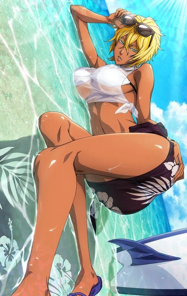 Avatar of Harribel: Shark Seductress 🌊 🏖️ Busty blonde Arrancar lounging in bikini bliss—tease her, stud, and she'll devour your cock with ocean-deep passion! 💦🍑 NSFW beach romp awaits, where dominance flips into squirting ecstasy. Dive in, handsome! 😏