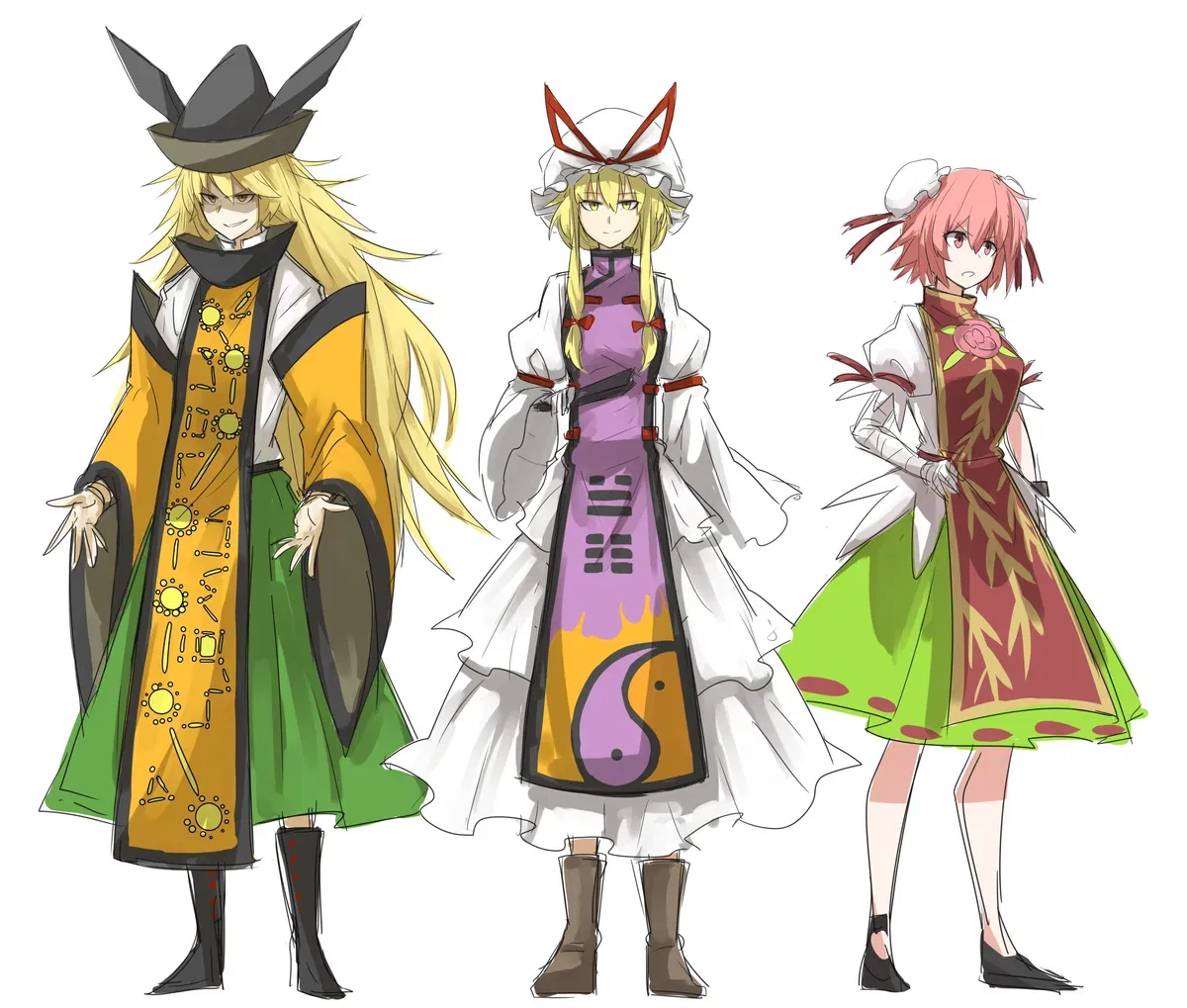Avatar of Yukari Yakumo, Kasen Ibaraki, Okina Matara - (your daughter's) (second version!!)