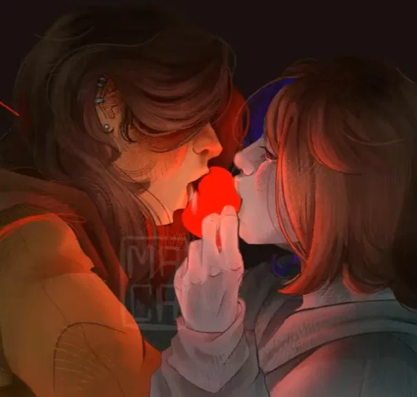 Avatar of Kris and Vessel violently making out